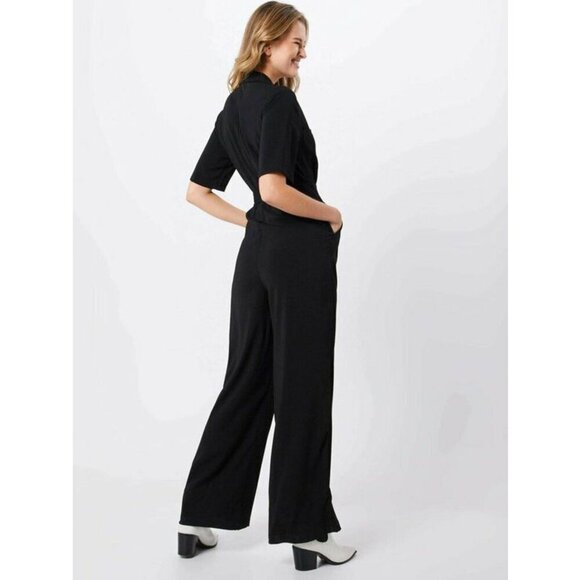MbyM Women's Tori Short Sleeve Belted Jumpsuit In Black Size M $159 - Picture 6 of 9